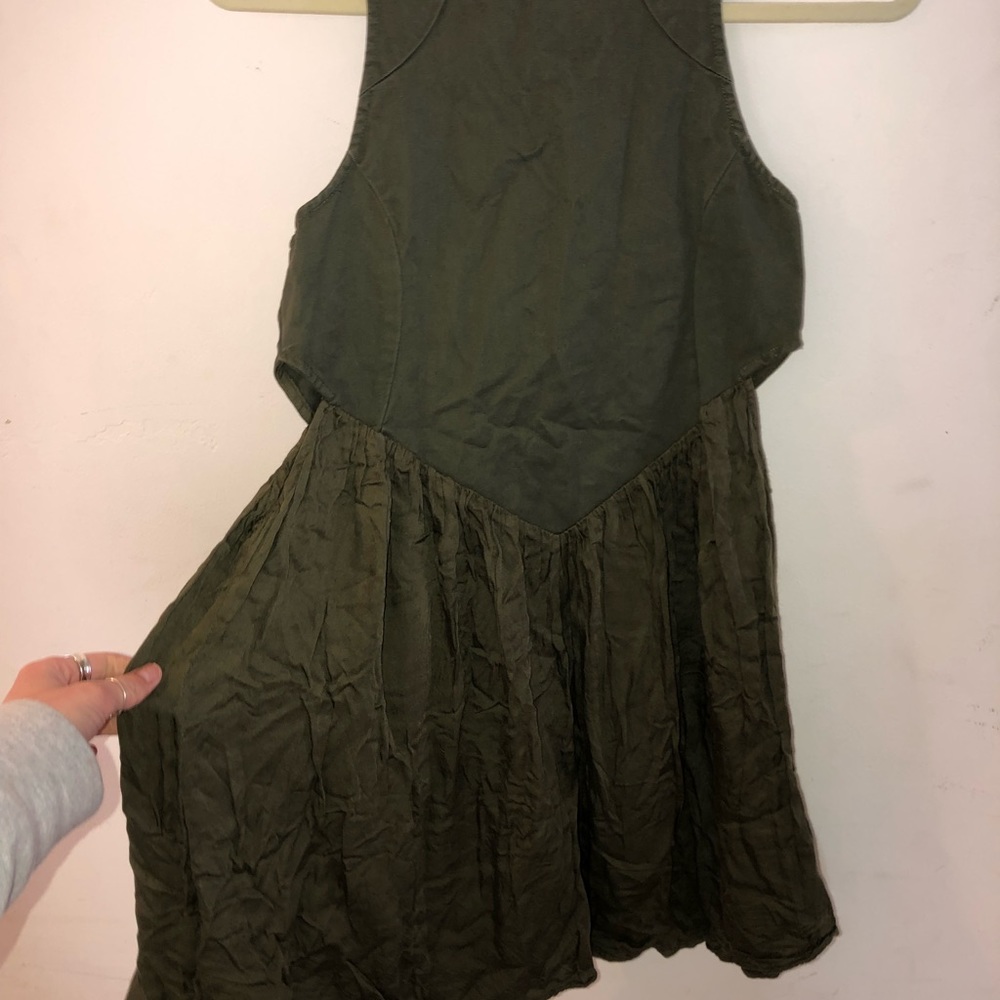 Super cute army green mini dress